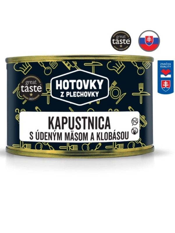 Hotovky z plechovky Kapustnica s údeným mäsom a klobásou 400ml