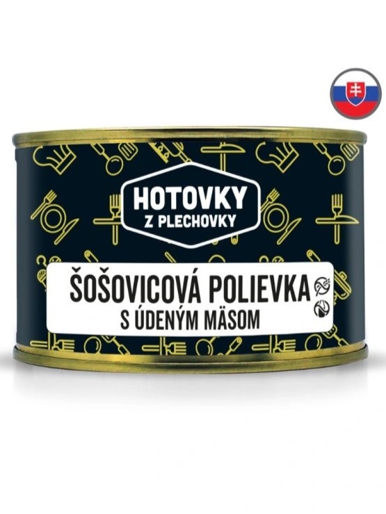 Hotovky z plechovky Domáca Šošovicová polievka s údeným mäsom 600ml | 10ks v kartóne