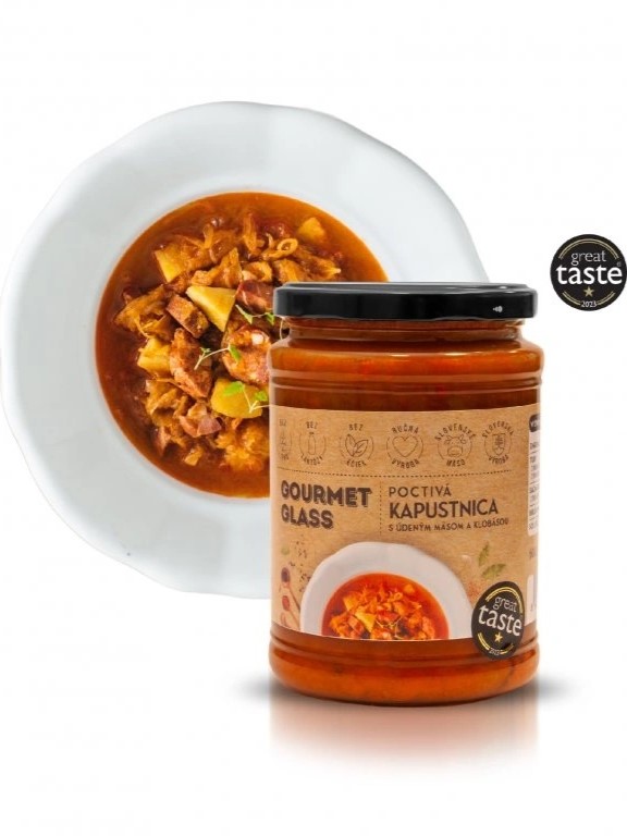 Hotovky z plechovky Poctivá Kapustnica s údeným mäsom a klobásou 600ml