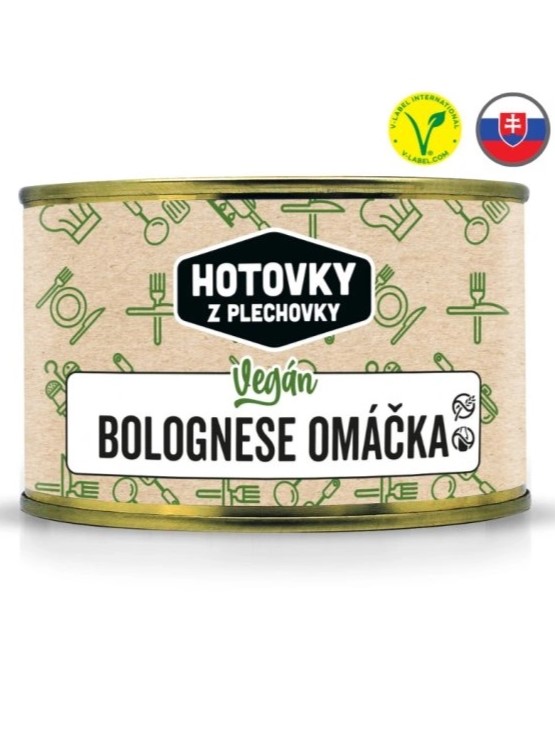 Hotovky z plechovky Vegan Bolognese omáčka 400g | 12ks v kartóne