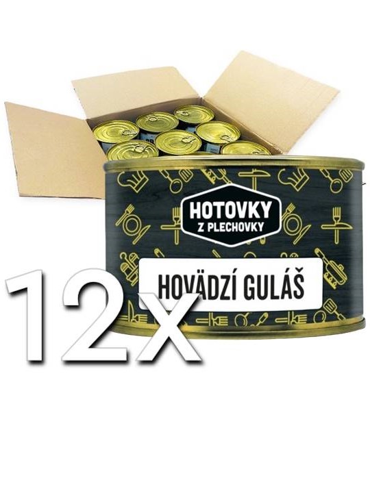 Hotovky z plechovky Hovädzí guláš 400g | 12ks v kartóne