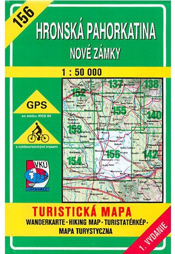 Hronská pahorkatina - Nové Zámky 156 Turistická mapa 1:50 000