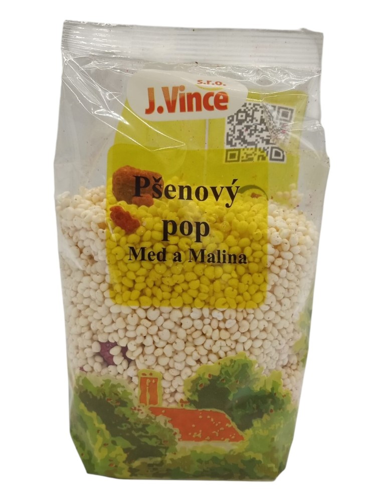 J. Vince Pšenový pop Med a Malina 100g