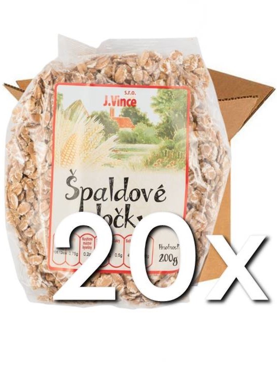 J. VINCE Špaldové vločky 200g | 20ks v kartóne
