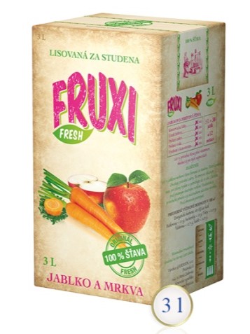 Fruxi jablko-mrkva 100% šťava 3L