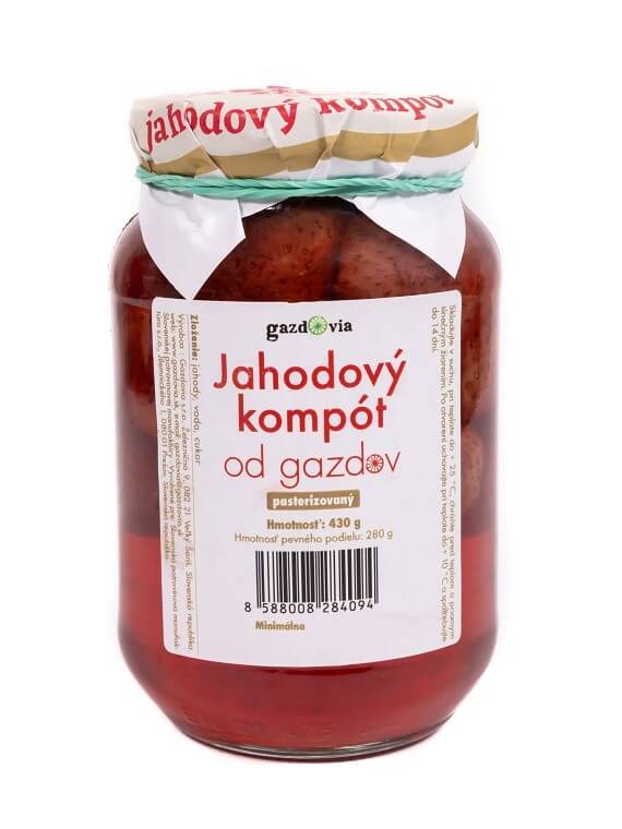 GAZDOVIA Jahodový kompót 430g