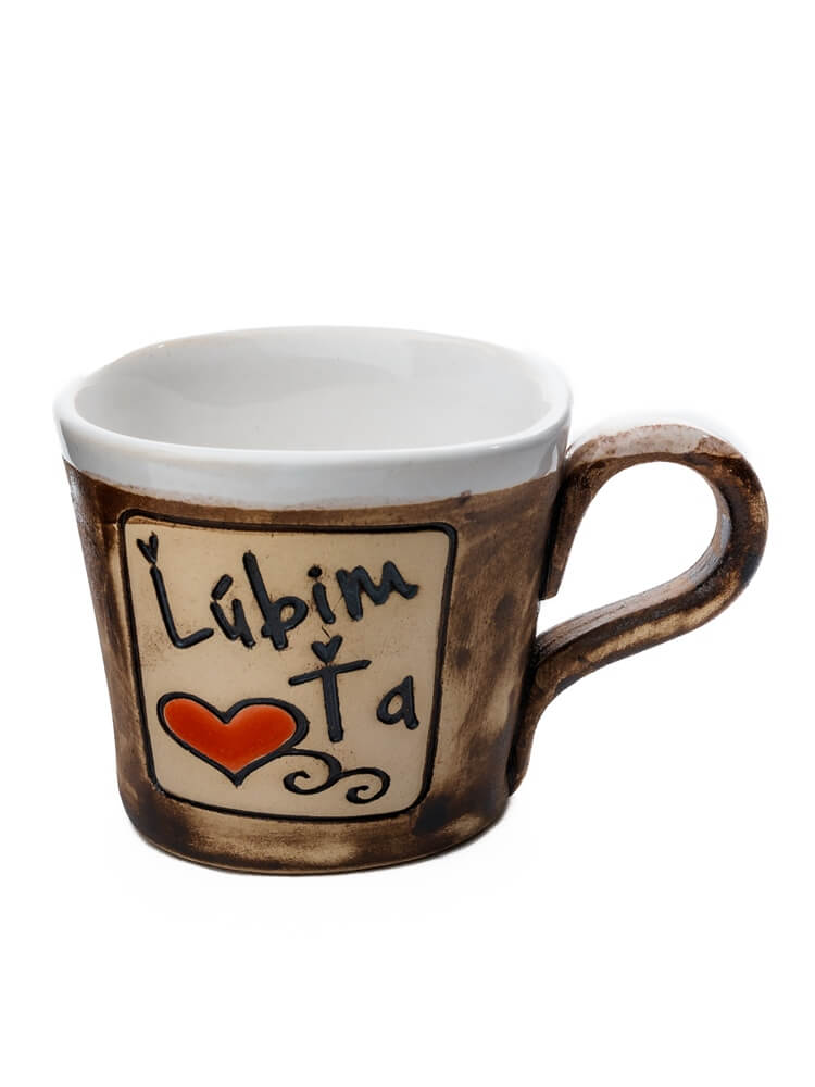 Keramická šálka Ľúbim ťa 100ml