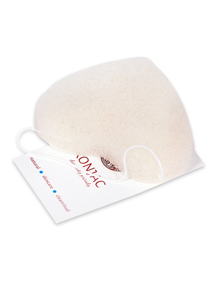 Konjac Pleťová špongia srdce biele - čistá