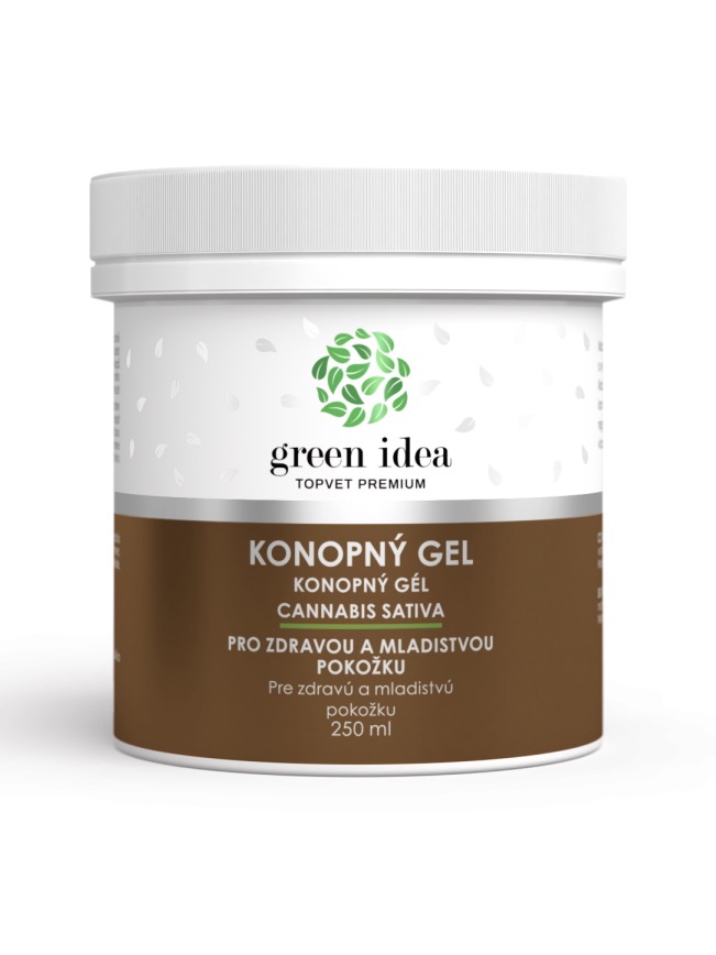 Topvet masážny konopný gel - pre zdravú pokožku 250ml