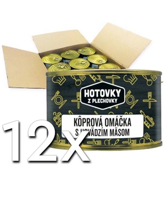 Hotovky z plechovky Kôprová omáčka s hovädzím mäsom 400g | 12ks v kartóne