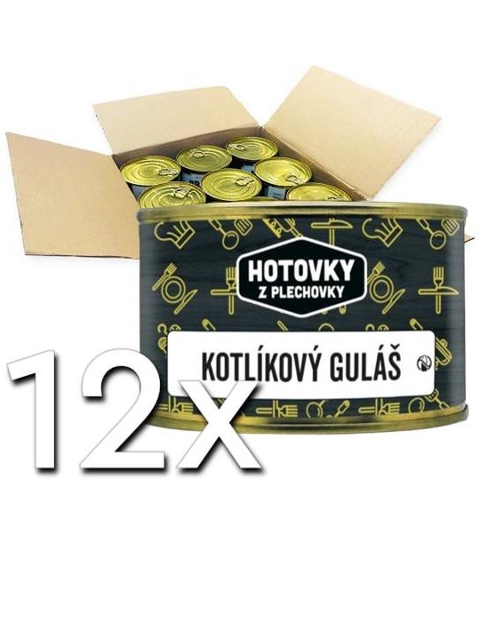 Hotovky z plechovky Kotlíkový guláš 400ml | 12ks v kartóne