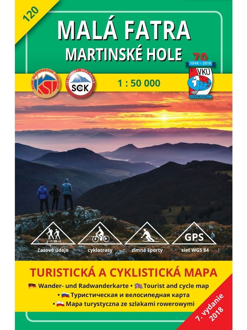 Malá Fatra - Martinské hole 120 Turistická mapa 1:50 000