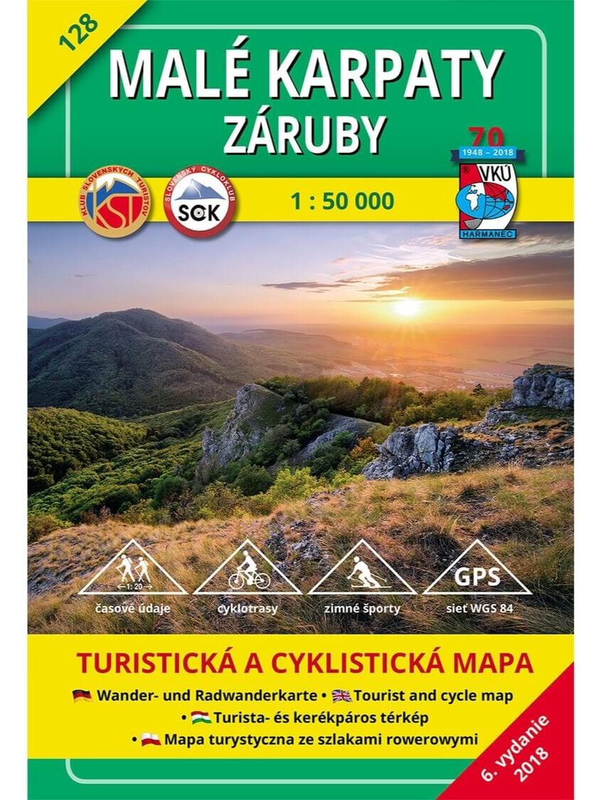 Malé Karpaty - Záruby 128 Turistická mapa 1:50 000