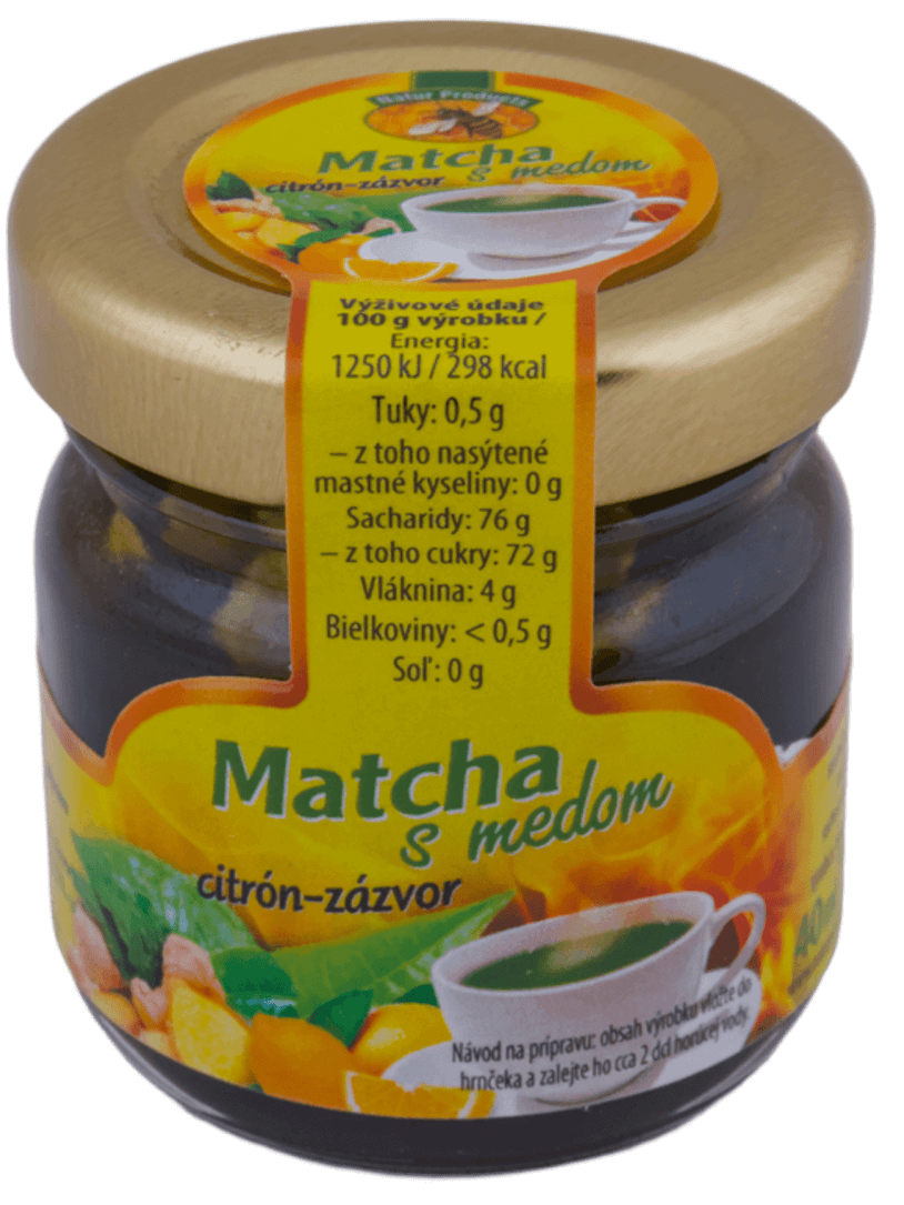 Natur Products Pečený čaj s medom Matcha - citrón a zázvor 40ml