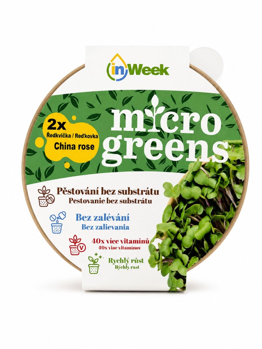 InWeek Microgreens reďkovka - sada na pestovanie