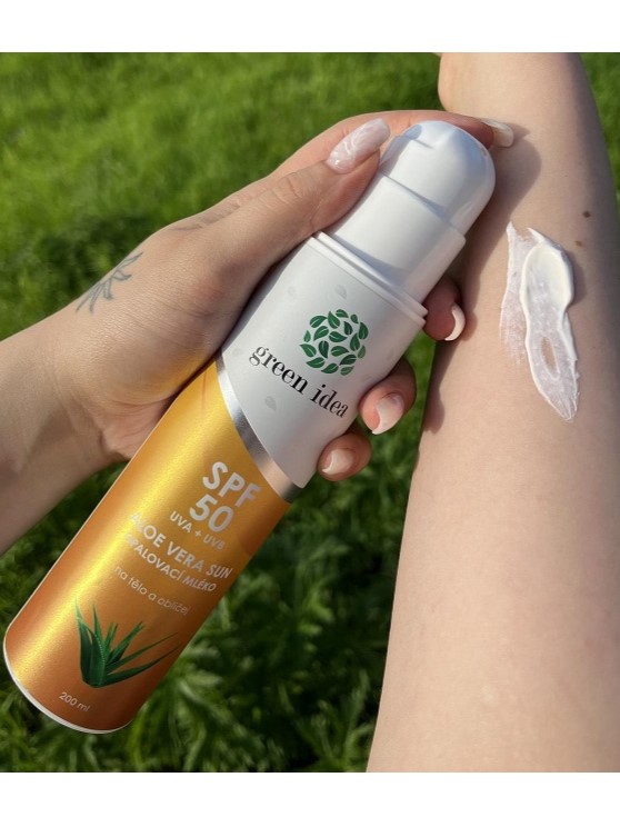 Green Idea Aloe vera SUN Opaľovacie mlieko SPF50 200ml