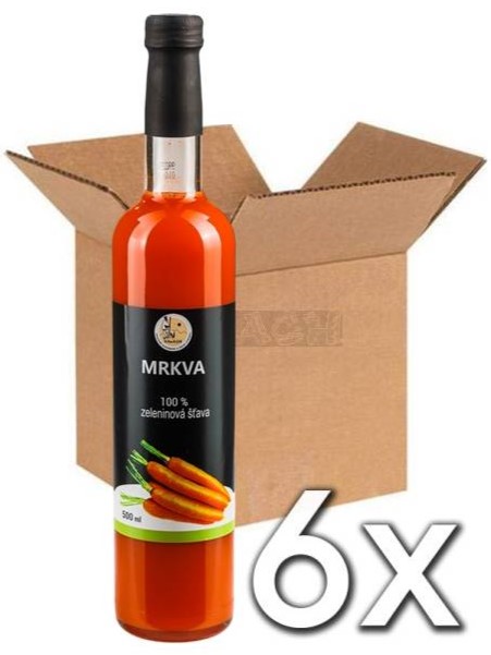 Valach Prírodná mrkvová 100% šťava 500ml | 6ks v kartóne
