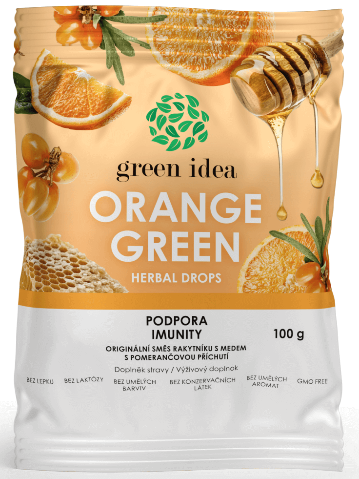 Green Idea Bylinné cukríky Orange green - Podpora imunity 100g