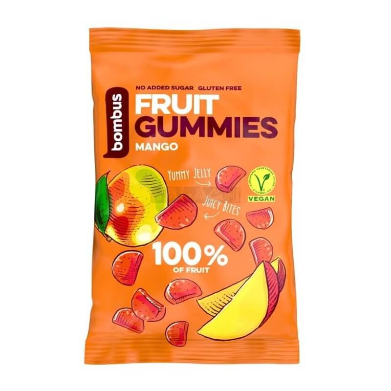Bombus Fruit Gummies ovocné kúsky mango 35g