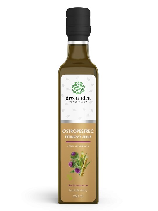 Topvet Green Idea Pestrec mariánsky trstinový sirup 250ml