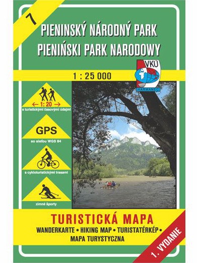 Pieninský národný park 7 Turistická mapa 1:25 000