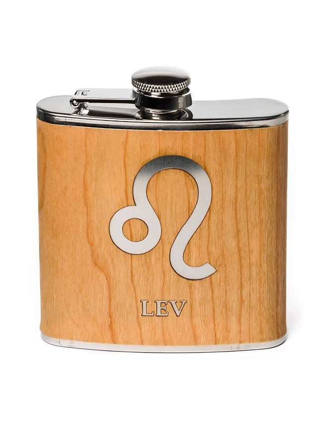 Ploskačka gravír znamenie zverokruhu Lev 180ml