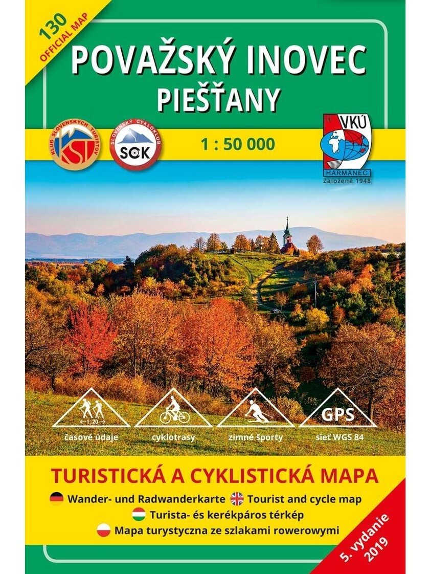 Považský Inovec - Piešťany 130 Turistická mapa 1:50 000