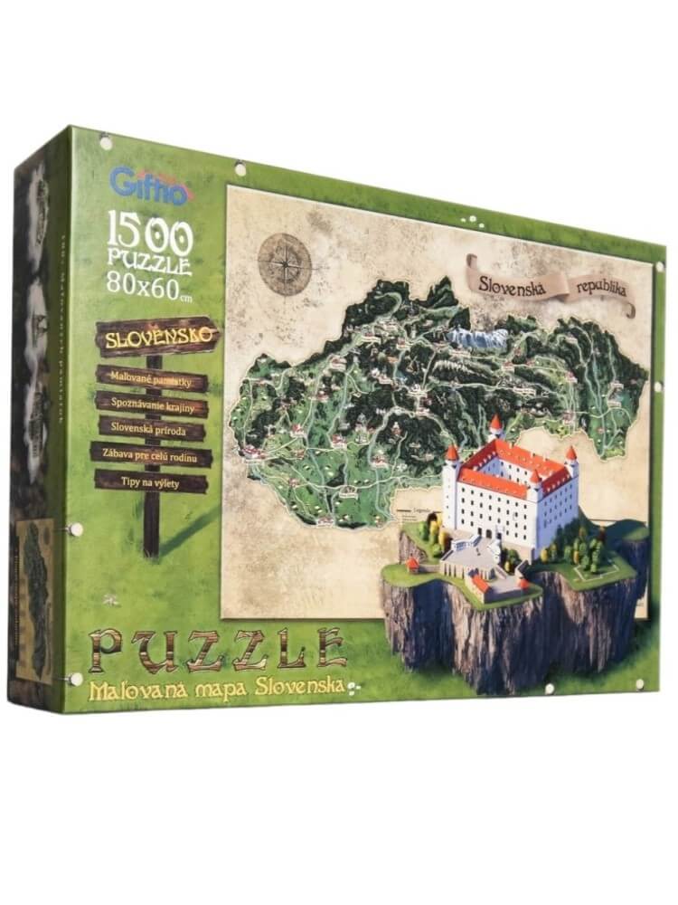 Puzzle maľované Slovensko 1500