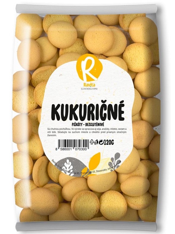 Ravita Kukuričné piškóty bezgluténové 120g