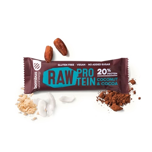 Bombus Raw Proteín 20% kokos a kakao 50g