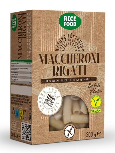 RiceFood Maccheroni rigati makaróny ryžové cestoviny 200g