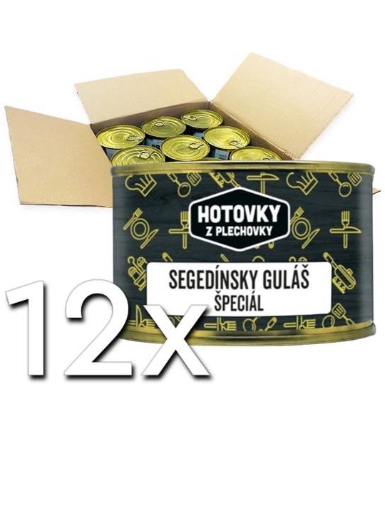 Hotovky z plechovky Segedínsky guláš Špeciál 400g | 12ks v kartóne