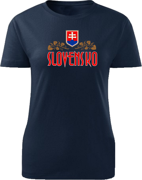 Tričko Slovensko lipa Dámske klasik Námornícke modré-M