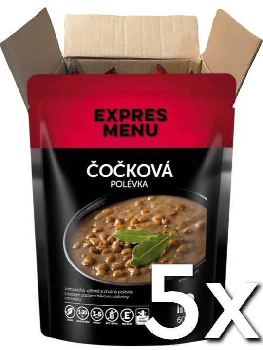 Expres menu Šošovicová polievka 2 porcie 600g | 5ks v kartóne