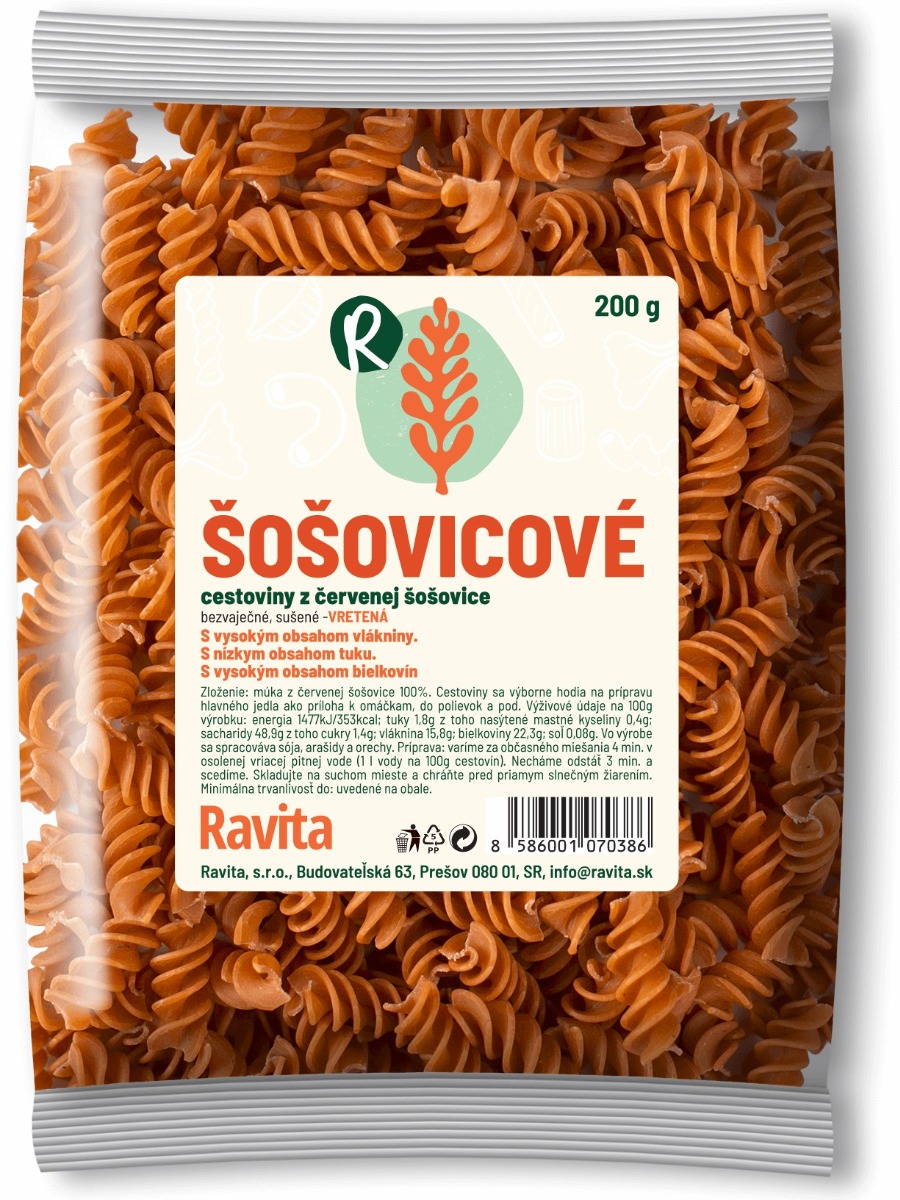 Ravita Fusili šošovicové cestoviny 200g