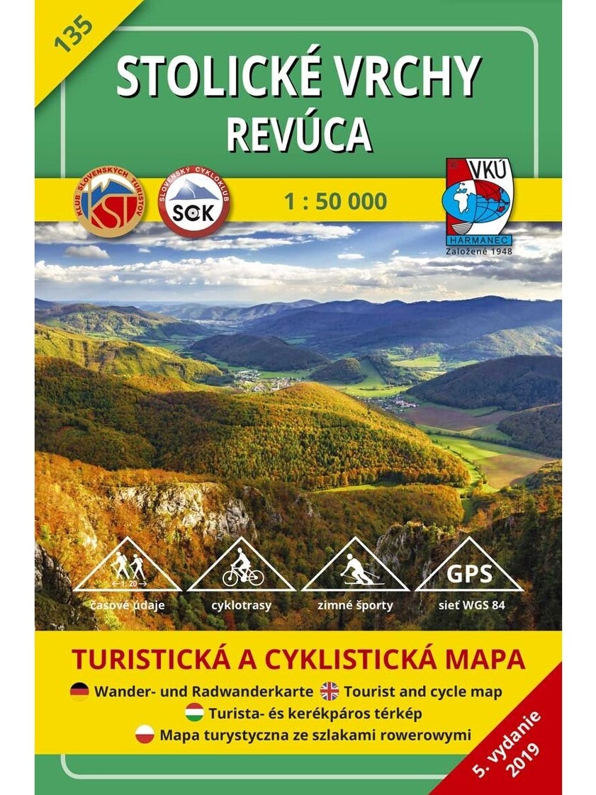 Stolické vrchy - Revúca 135 Turistická mapa 1:50 000