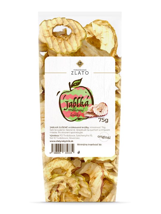 TVRDOŠOVSKÉ ZLATO Vrúbkované sušené jablká 75g