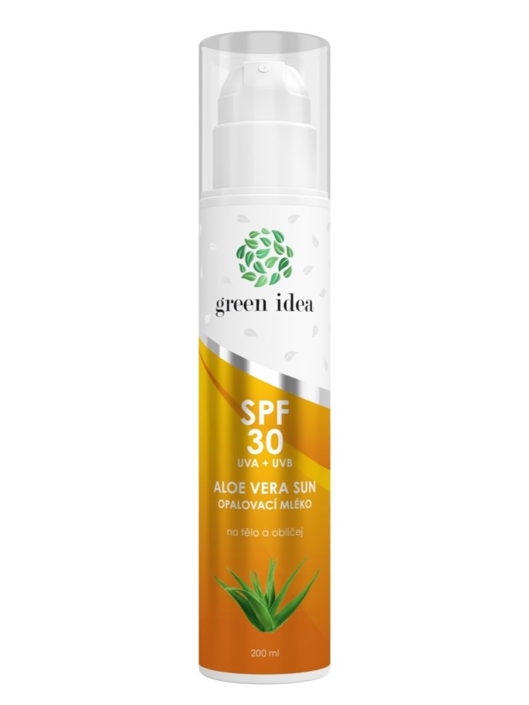 Topvet Green Idea Aloe vera SUN Opaľovacie mlieko SPF30 200ml