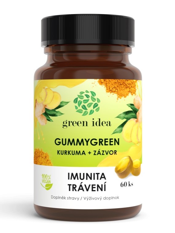 Topvet Green Idea GummyGreen Kurkuma + Zázvor 60 ks