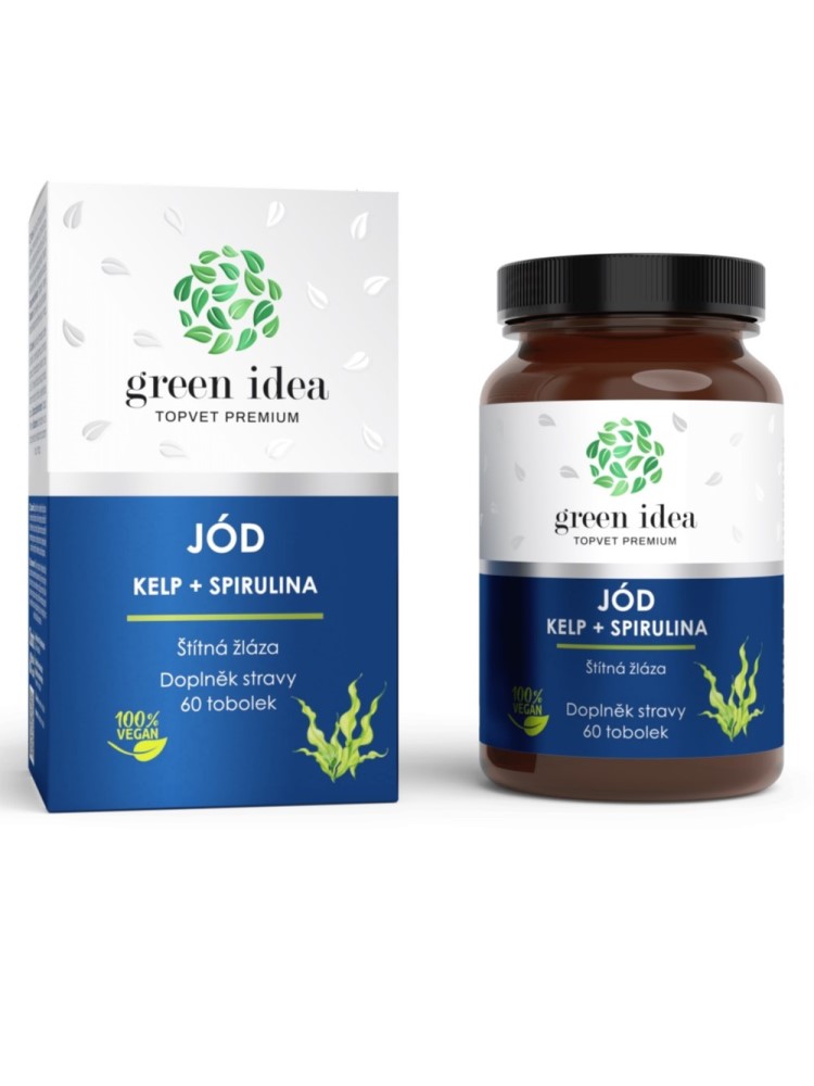 Topvet Green Idea Jód Kelp + Spirulina kapsule 60ks