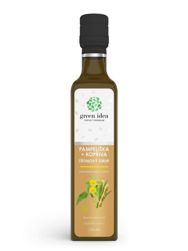 Topvet Green Idea Púpava + Žihľava trstinový sirup 250ml