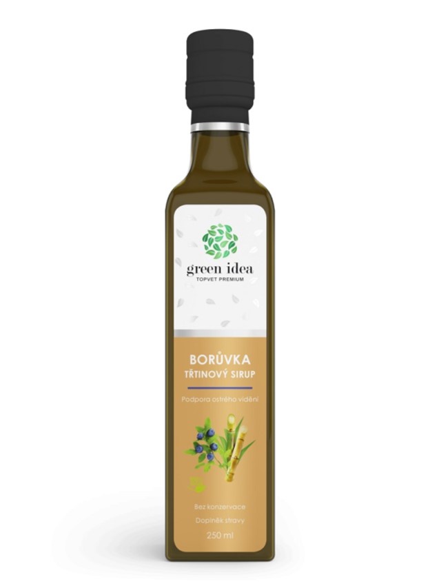 Topvet Green Idea Čučoriedkový trstinový sirup 250ml