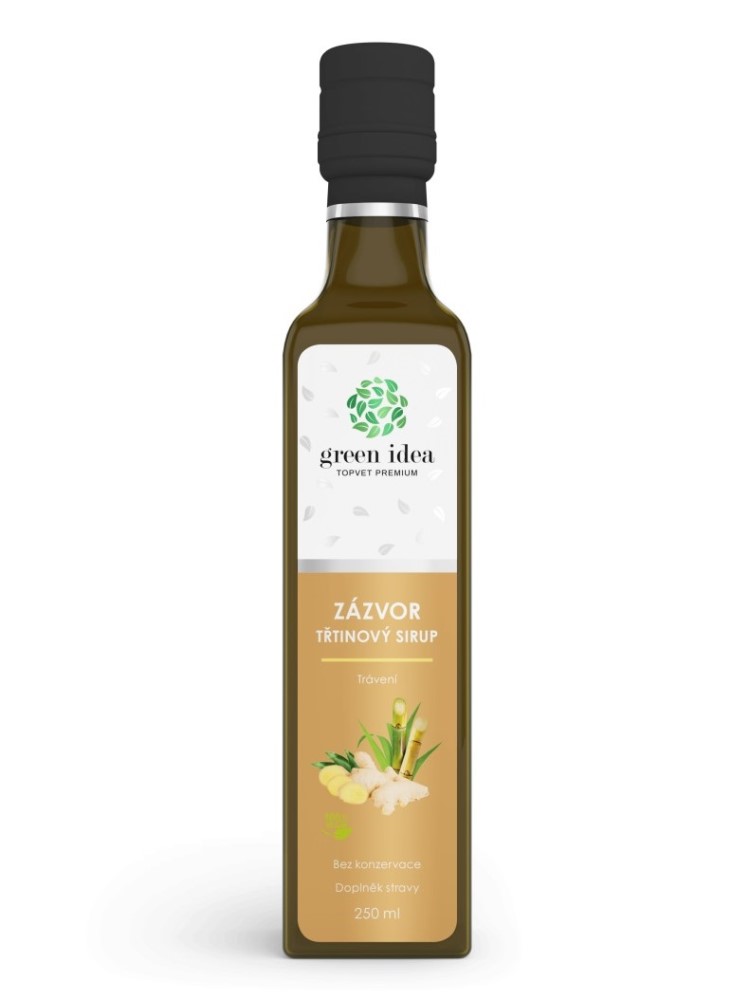 Topvet Green Idea Zázvor trstinový sirup 250ml