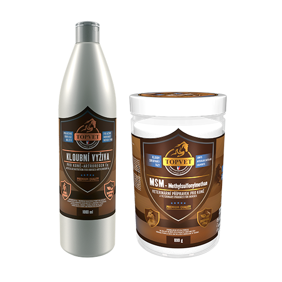 Topvet Sada kĺbová výživa 1000ml + MSM 800g pre kone
