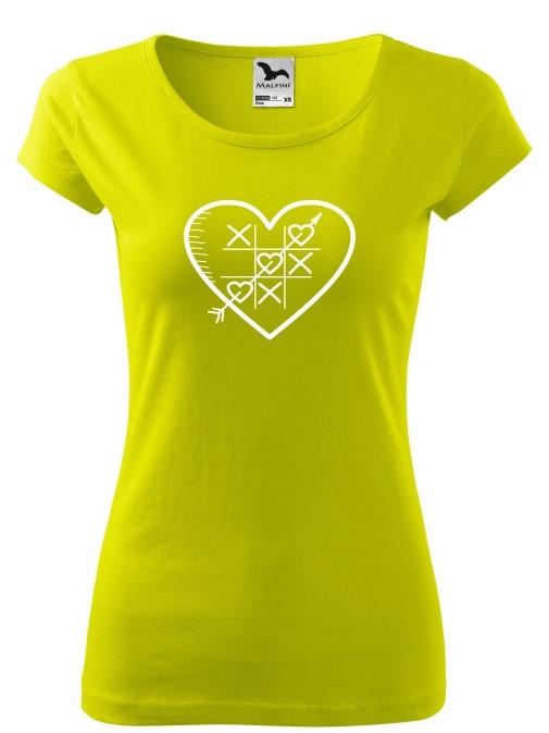 Tričko piškvorky Dámske pure Limetkové-S