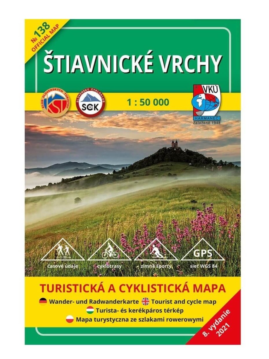 Štiavnické vrchy 138 Turistická mapa 1:50 000