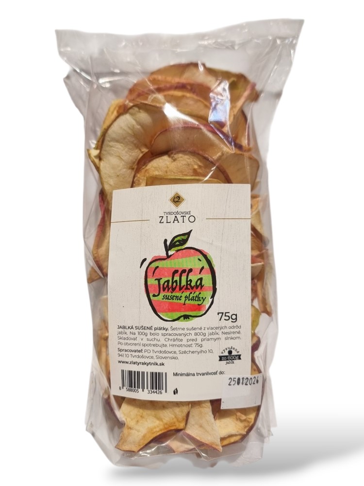 TVRDOŠOVSKÉ ZLATO Sušené jablká plátky 75g