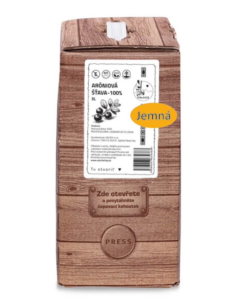 Valach Aróniová šťava JEMNÁ 100% 3L
