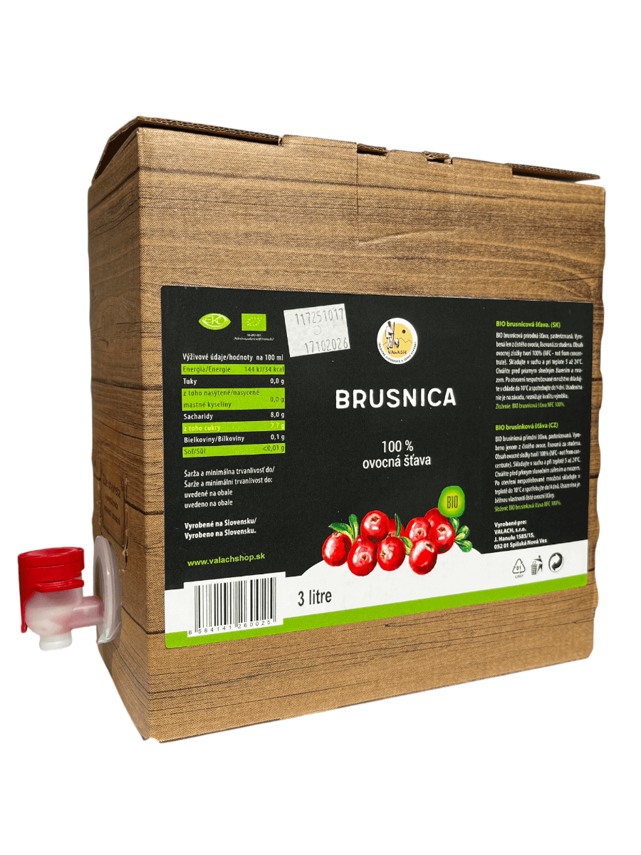 Valach Brusnicová šťava BIO 100% 3L