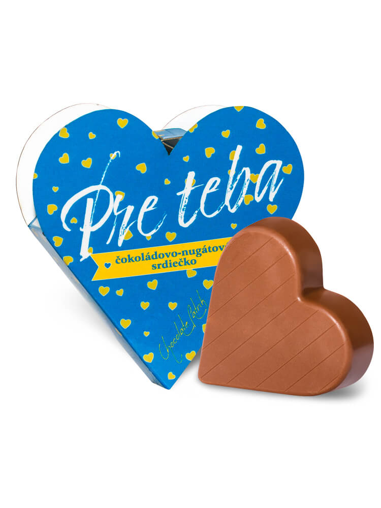 Chocolate Patrik Čokoládové srdce modré mliečne - Pre teba